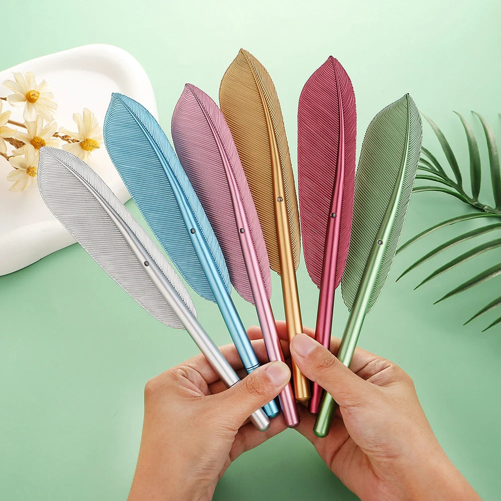 4 Pcs Beautiful Feather Pens 