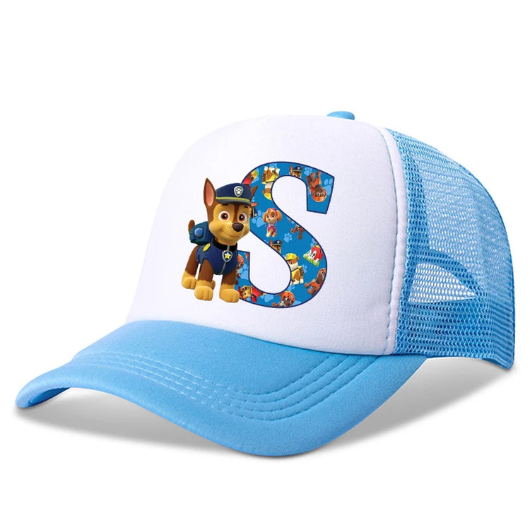 New  Kids Letters Baseball Caps Boys Cartoon Casuals Hat Children Sports Sun Hat Adjustable Peaked Cap Birthday Gifts