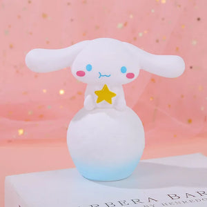 Kawaii Kuromi Cinnamoroll Night Light Glowing Children Toy Bedside Lamp Anime Cartoon Melody Cute Children Kid Present Gifts