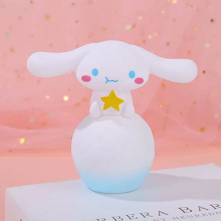 Kawaii Kuromi Cinnamoroll Night Light Glowing Children Toy Bedside Lamp Anime Cartoon Melody Cute Children Kid Present Gifts