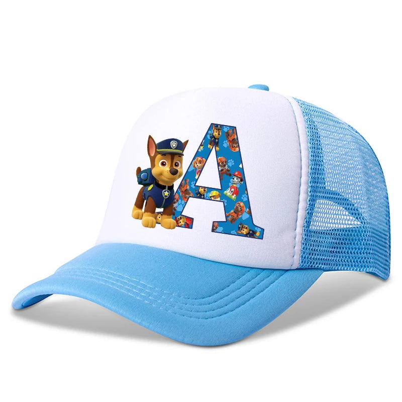 New  Kids Letters Baseball Caps Boys Cartoon Casuals Hat Children Sports Sun Hat Adjustable Peaked Cap Birthday Gifts