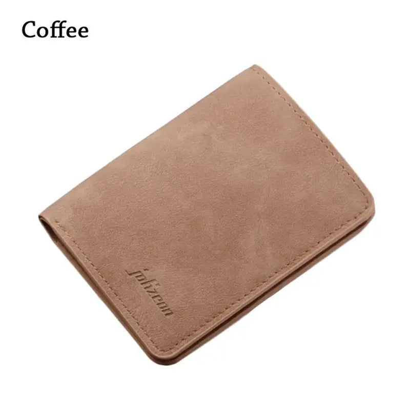 New Style Mini Thin Men Wallet Card Holder Purse Coin Pouch Card Holder Short Vertical PU Leather Wallet Change Money Pouch