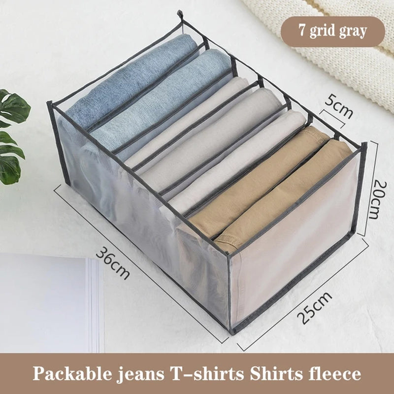 Organizer Panties Socks Storage Boxes Wardrobe Pants Clothes Underwear Drawers Jeans Clothes Separator Bra Folding Divider