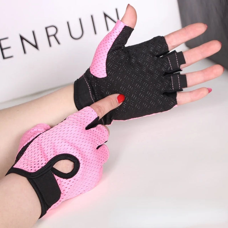 Cycling Fingerless Gloves Professional Gym Fitness Breathable Anti-Slip Women Men Half Finger Summer Fishing Female Bicycle Bike