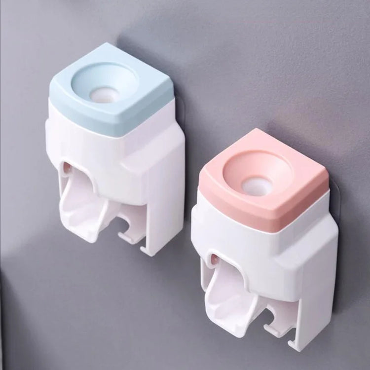 Wall-Mounted Automatic Toothpaste Dispenser with Toothbrush Holder - Bathroom Accessories