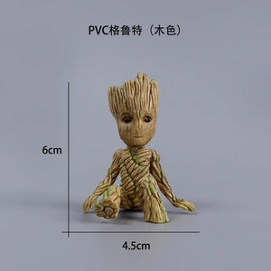 Tree Man Groot Guardians of the Galaxy  Avengers Mini Toys Action Figure Groot Deadpool Car Perfume Decoration Kids Gift