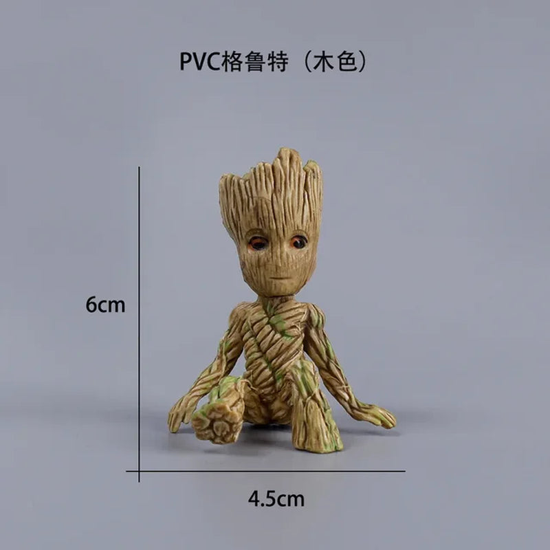 Tree Man Groot Guardians of the Galaxy  Avengers Mini Toys Action Figure Groot Deadpool Car Perfume Decoration Kids Gift