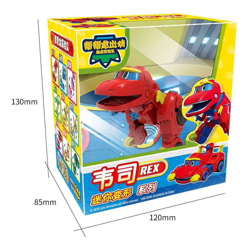 Newest Min Gogo Dino ABS Deformation Car/Airplane Action Figures REX/PING/VIKI/TOMO Transformation Dinosaur Toys for Kids Gift