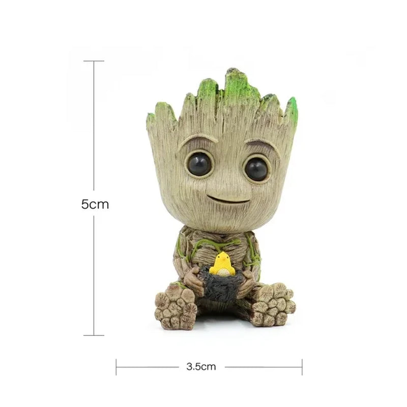 Tree Man Groot Guardians of the Galaxy  Avengers Mini Toys Action Figure Groot Deadpool Car Perfume Decoration Kids Gift