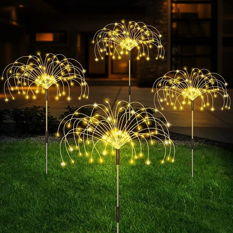 Solar Firework LED Stake Lights Outdoor Garden Decor Pathway Fairy Light Waterproof Yard Lawn Patio Landscape Decor Solar Lamp