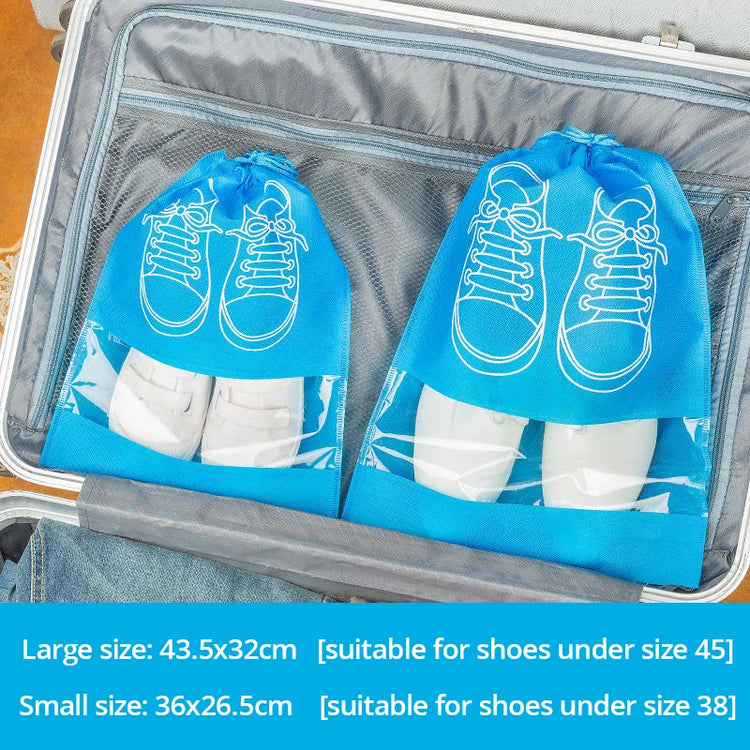 Set of 5 Shoe Storage Bags with Thickened Non-Woven Fabric, Large Capacity, Waterproof, and Moisture proof - Ideal for Travel