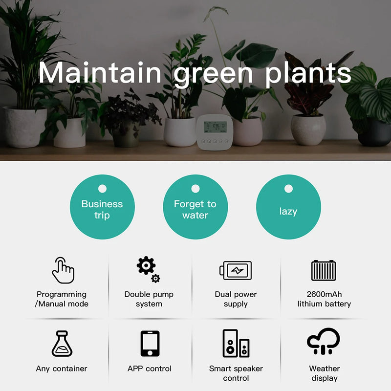 Wifi Tuya Smart Watering Machine Automatic Micro-Drip Irrigation System Plants Controller System Irrigation Tool Alexa Google