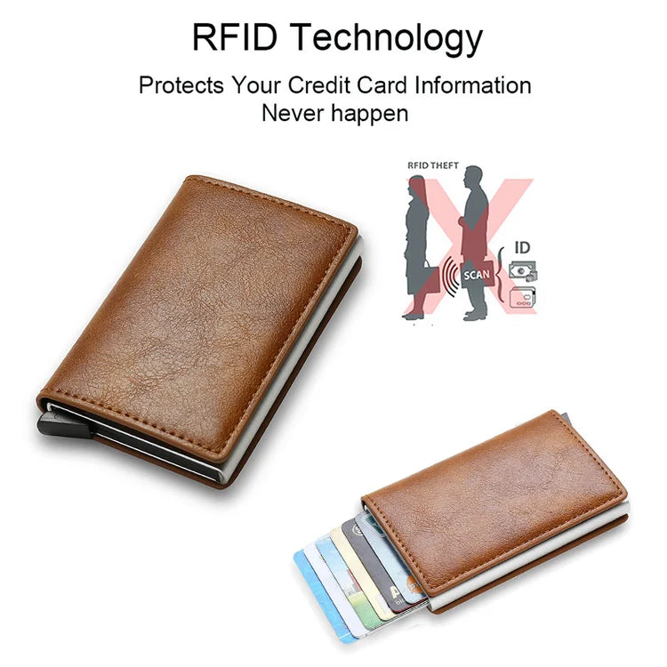 Anti Thief Rfid Credit Card Holder Smart Minimalist Wallet Pocket Men Women Slim Cardholder Bank Cash Creditcard Case Bag Purse