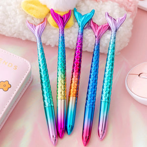 3 Pcs/Lot Colorful Mermaid Tail  Pens  for School 