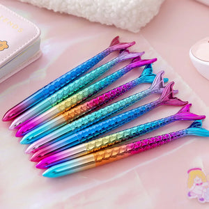 3 Pcs/Lot Colorful Mermaid Tail  Pens  for School 