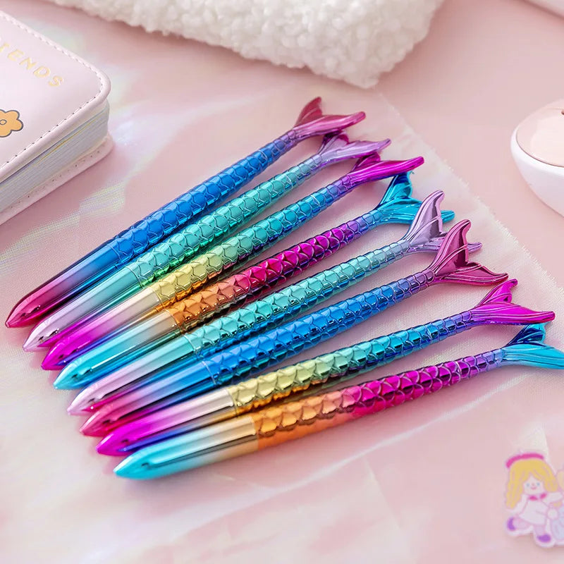 3 Pcs/Lot Colorful Mermaid Tail  Pens  for School 