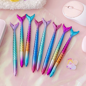 3 Pcs/Lot Colorful Mermaid Tail  Pens  for School 