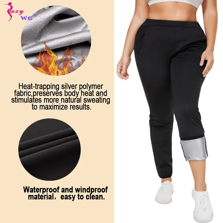 Sauna Set for Women Weight Loss Suit Sweat Top Pants Fitness Jacket Leggings Thermo Long Sleeves Trousers Body Shaper Gym