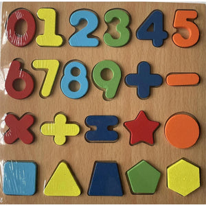 Wooden Jigsaw Puzzle Children Letters Numbers Board Pairing Puzzle Cognitive Montessori Early Educational Toys for Kids Gift