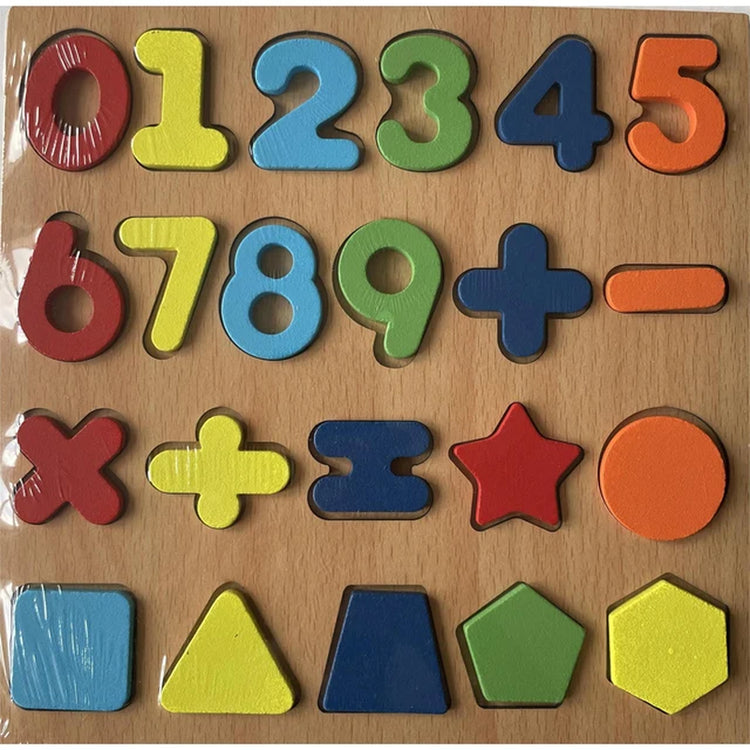 Wooden Jigsaw Puzzle Children Letters Numbers Board Pairing Puzzle Cognitive Montessori Early Educational Toys for Kids Gift