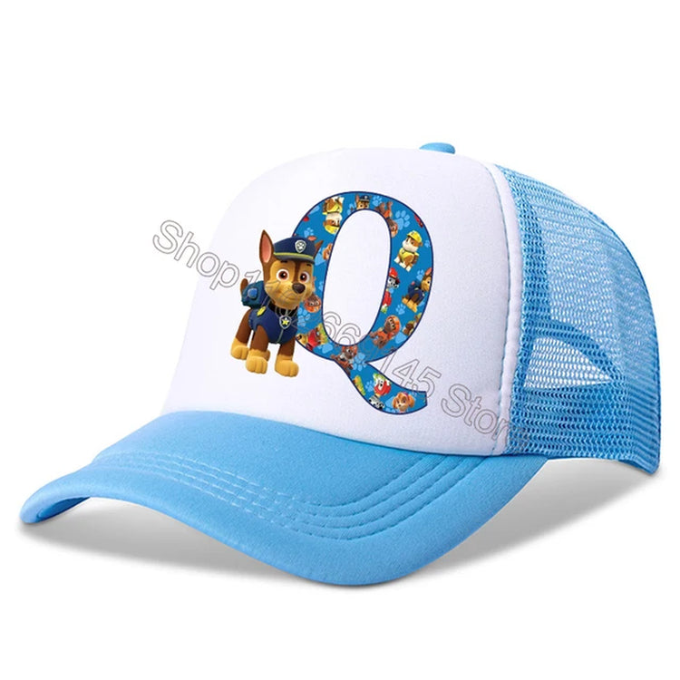 New  Kids Letters Baseball Caps Boys Cartoon Casuals Hat Children Sports Sun Hat Adjustable Peaked Cap Birthday Gifts