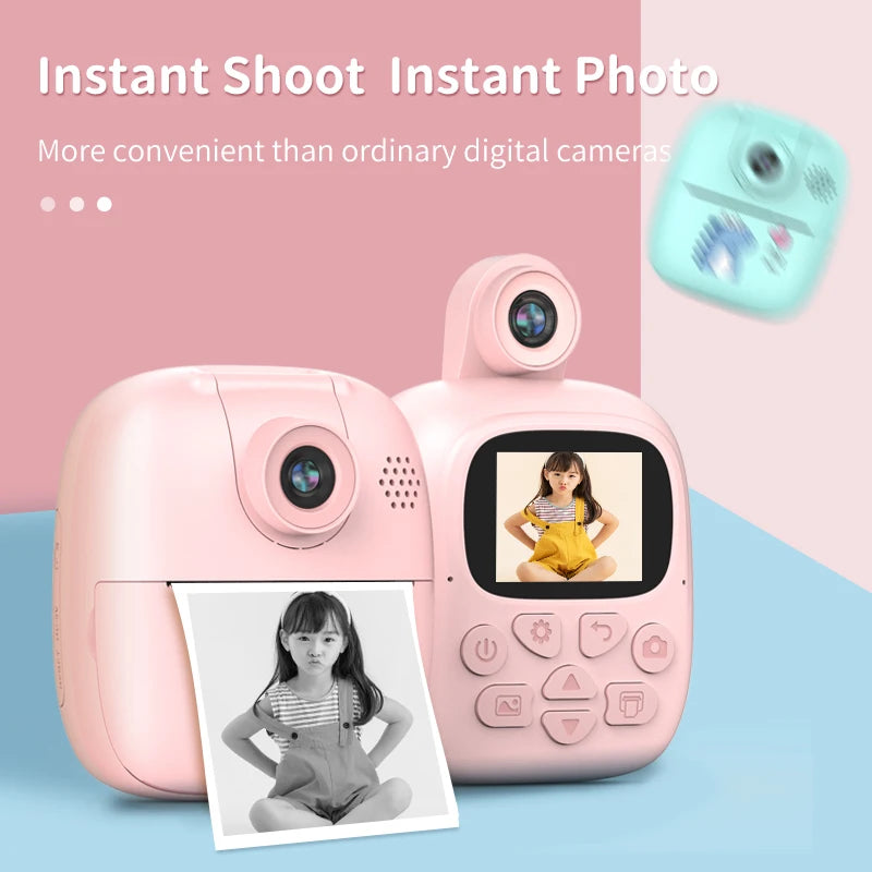 "Smart Instant Print Dual Lens Kids Camera - Perfect Birthday Gift!"