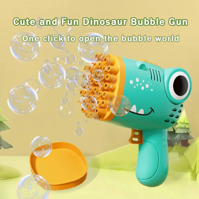 Dinosaur Bubble Machine - Fun Electric Bubble Gun 