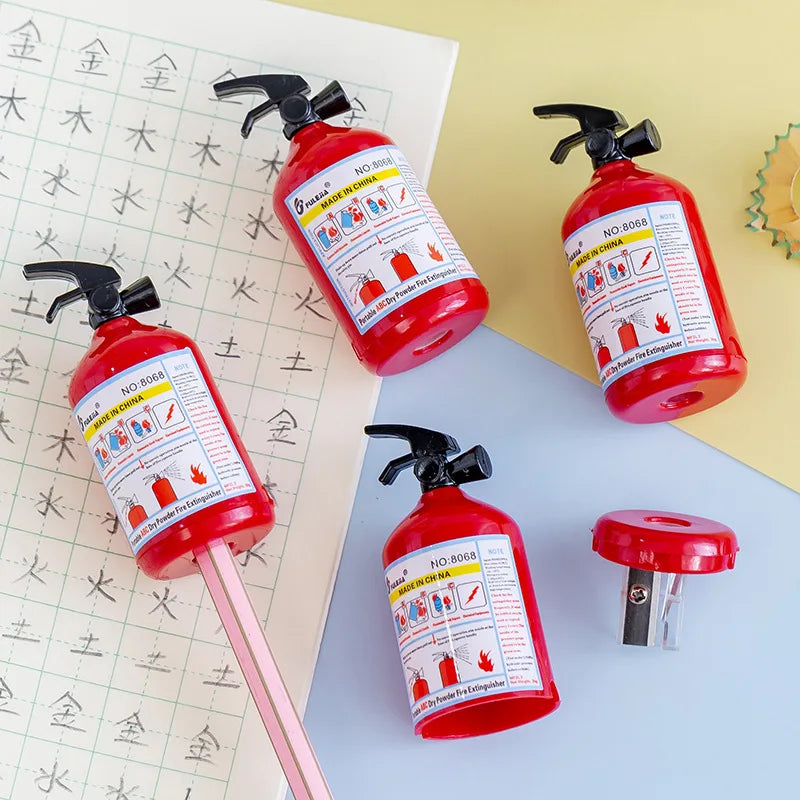 1 PC Creative Fire Extinguisher Shape Pencil Sharpener 