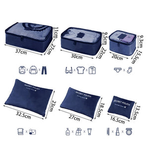 7/6Pcs Travel Storage Bag Large Capacity Suitcase Storage Luggage Clothes Sorting Organizer Set Pouch Case Shoes Packing Cube