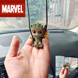 Tree Man Groot Guardians of the Galaxy  Avengers Mini Toys Action Figure Groot Deadpool Car Perfume Decoration Kids Gift