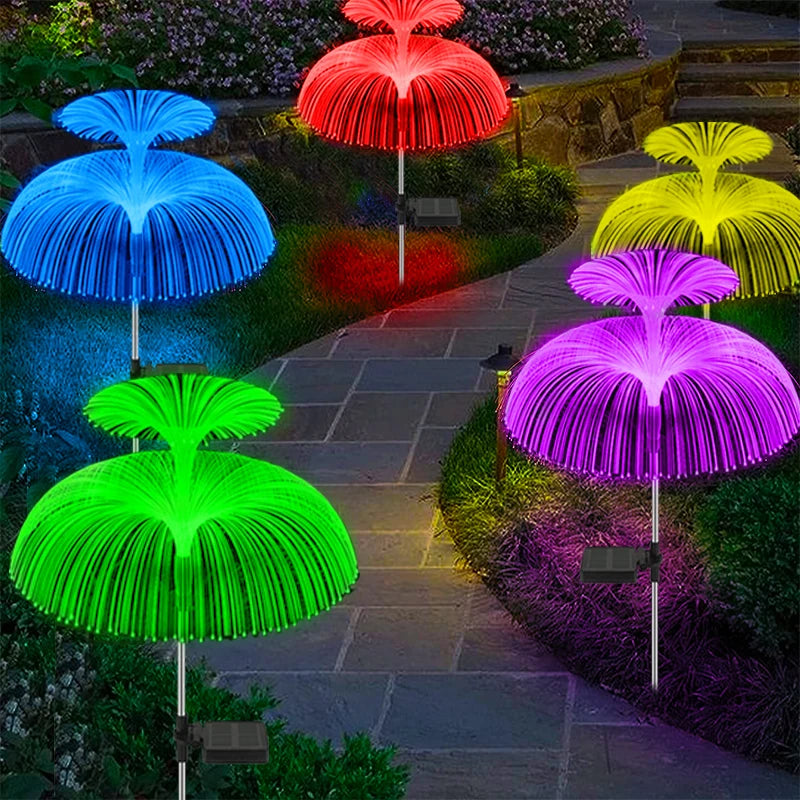 Solar Pathway Lights Outdoor Garden Jellyfish Decor Lawn Lights Solar Power Waterproof Yard Walkway Patio Decor Flowers Lamp