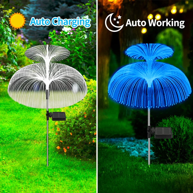 Solar Pathway Lights Outdoor Garden Jellyfish Decor Lawn Lights Solar Power Waterproof Yard Walkway Patio Decor Flowers Lamp