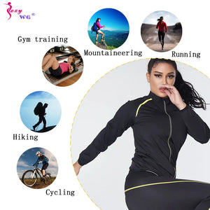 Sauna Set for Women Weight Loss Suit Sweat Top Pants Fitness Jacket Leggings Thermo Long Sleeves Trousers Body Shaper Gym