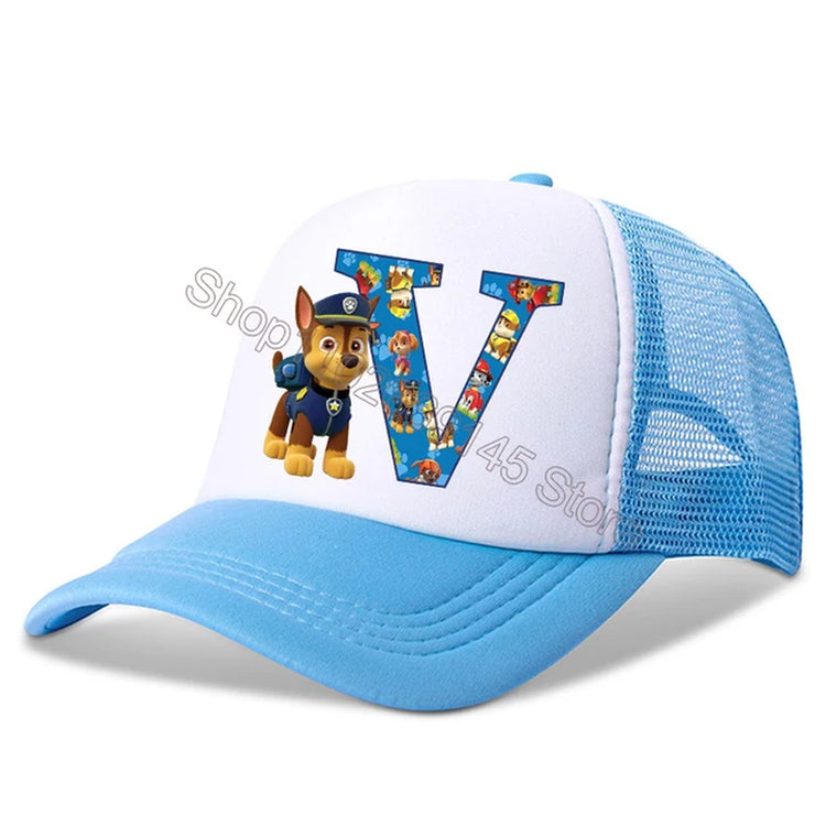 New  Kids Letters Baseball Caps Boys Cartoon Casuals Hat Children Sports Sun Hat Adjustable Peaked Cap Birthday Gifts