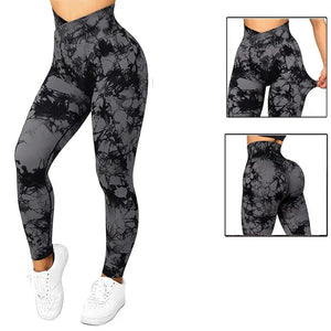 Tie Dye Fitness Legging Woman Push up Workout Sport Leggings Women Scrunch Butt Female Outfit Gym Seamless Legging Pants