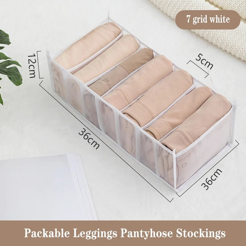 Organizer Panties Socks Storage Boxes Wardrobe Pants Clothes Underwear Drawers Jeans Clothes Separator Bra Folding Divider