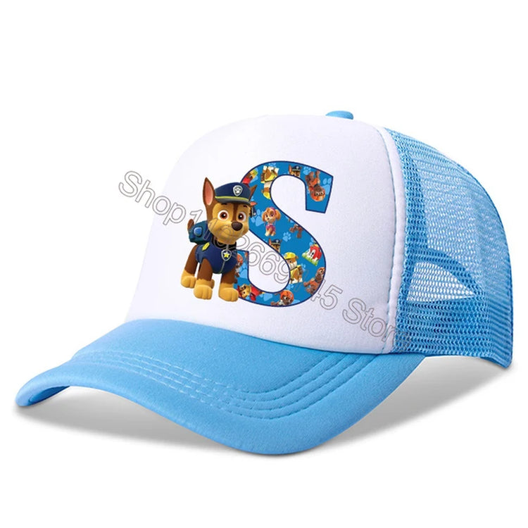 New  Kids Letters Baseball Caps Boys Cartoon Casuals Hat Children Sports Sun Hat Adjustable Peaked Cap Birthday Gifts