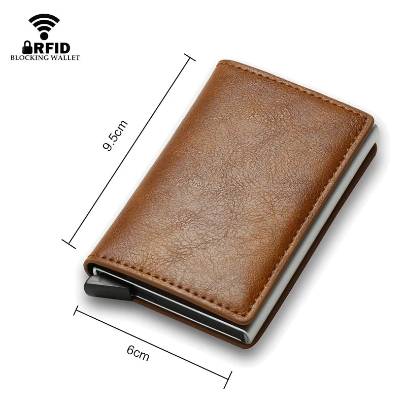 Anti Thief Rfid Credit Card Holder Smart Minimalist Wallet Pocket Men Women Slim Cardholder Bank Cash Creditcard Case Bag Purse