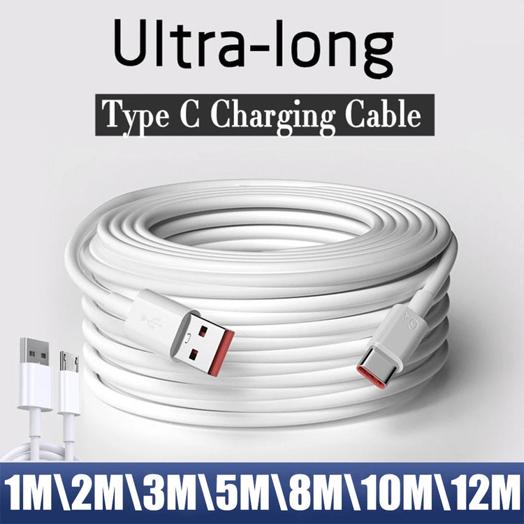 66W USB Type-C Fast Charging Cable - 3M to 12M Length Options