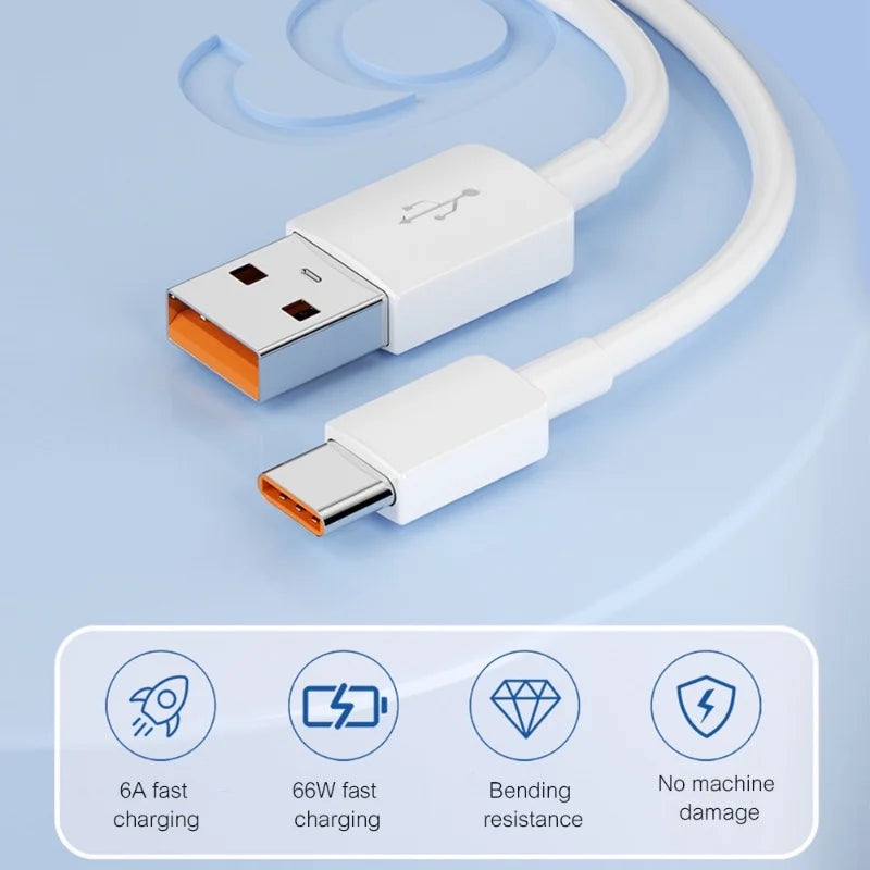 66W USB Type-C Fast Charging Cable - 3M to 12M Length Options