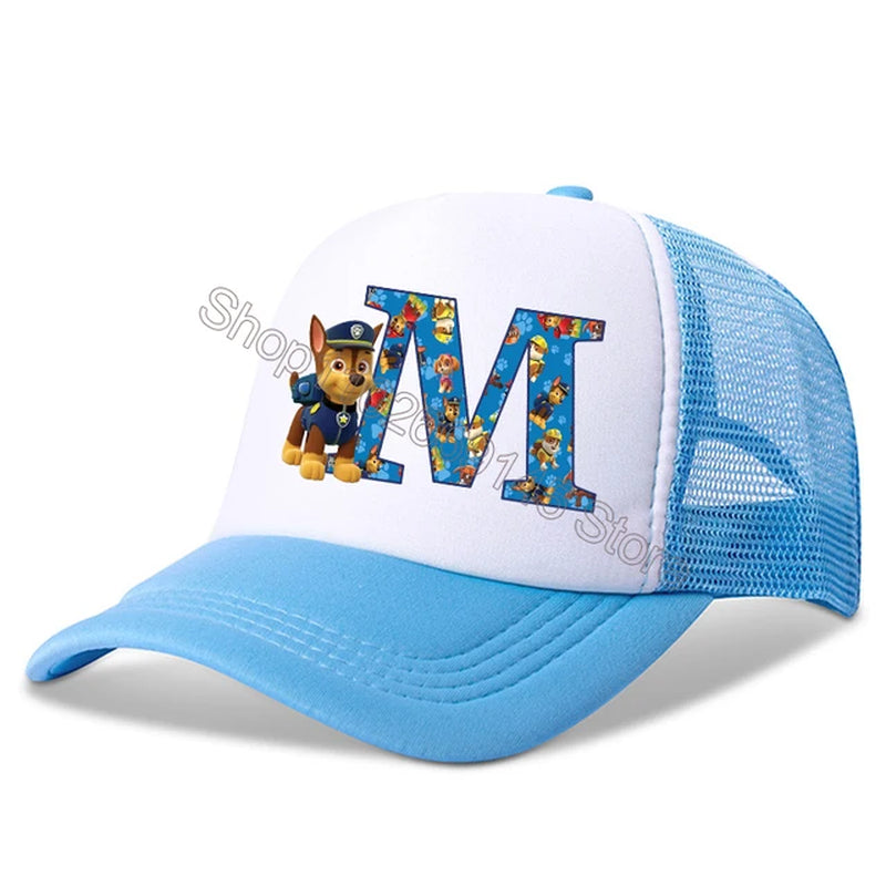 New  Kids Letters Baseball Caps Boys Cartoon Casuals Hat Children Sports Sun Hat Adjustable Peaked Cap Birthday Gifts