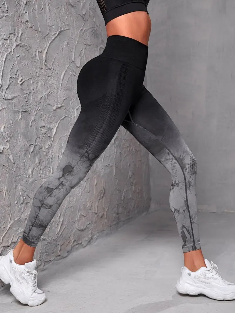 Yoga Pants Women Seamless Leggings Push up Sports Fitness Joggings High Waist Gym Workout Scrunch Tie Dye Running Leggings