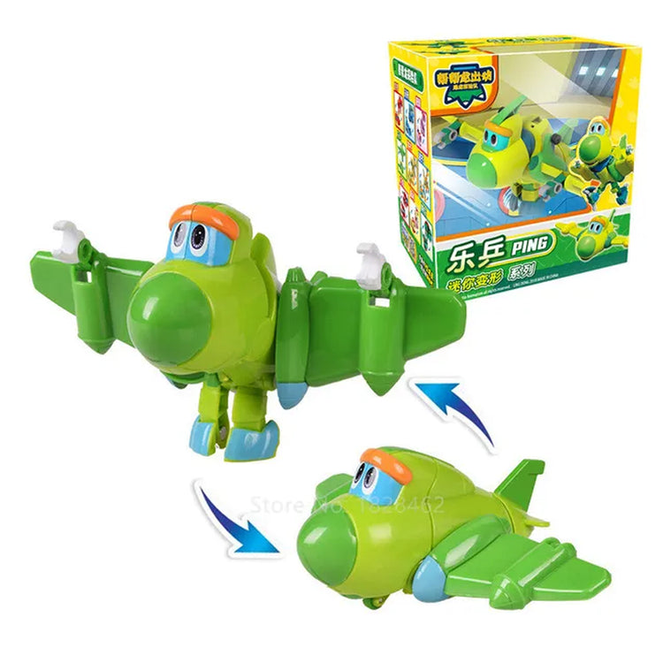 Newest Min Gogo Dino ABS Deformation Car/Airplane Action Figures REX/PING/VIKI/TOMO Transformation Dinosaur Toys for Kids Gift