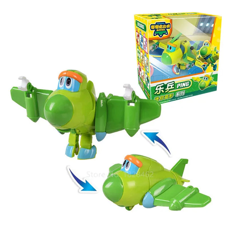 Newest Min Gogo Dino ABS Deformation Car/Airplane Action Figures REX/PING/VIKI/TOMO Transformation Dinosaur Toys for Kids Gift