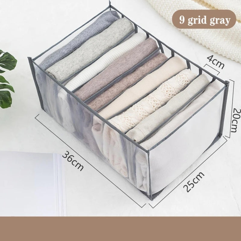 Organizer Panties Socks Storage Boxes Wardrobe Pants Clothes Underwear Drawers Jeans Clothes Separator Bra Folding Divider