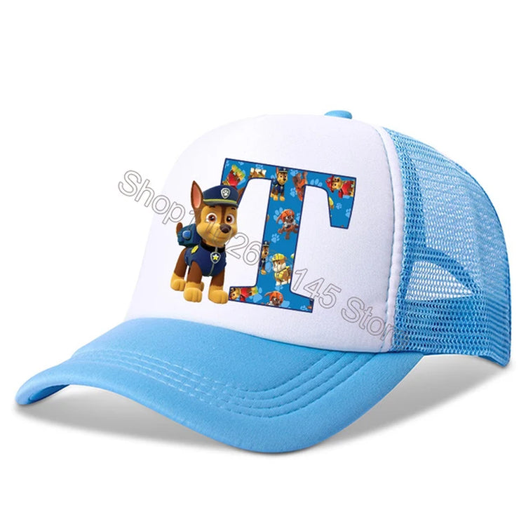 New  Kids Letters Baseball Caps Boys Cartoon Casuals Hat Children Sports Sun Hat Adjustable Peaked Cap Birthday Gifts