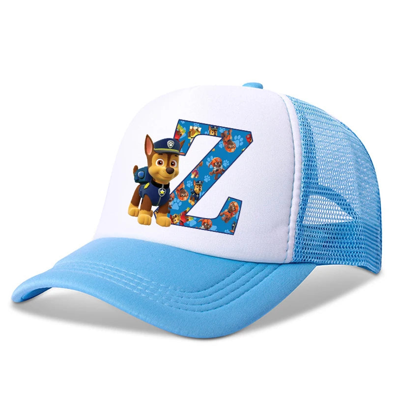 New  Kids Letters Baseball Caps Boys Cartoon Casuals Hat Children Sports Sun Hat Adjustable Peaked Cap Birthday Gifts