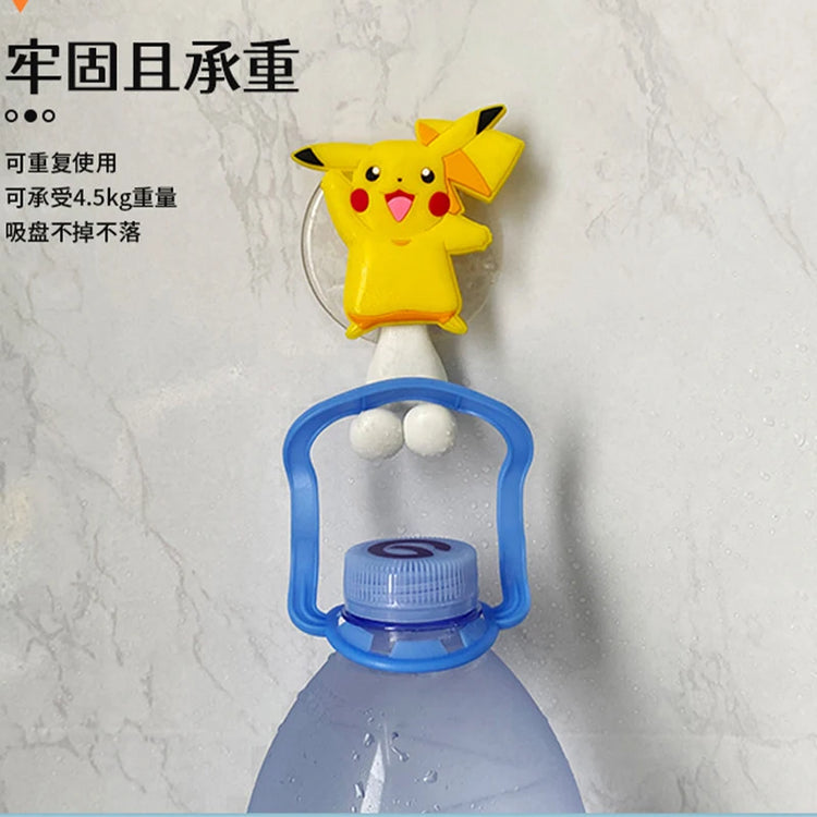 Pokemon Pikachu Children'S Cute Toothbrush Holder Pokemon Anime Figure Cartoon Wall Mounted Shelf for Kitchen Bathroom Kids Toys