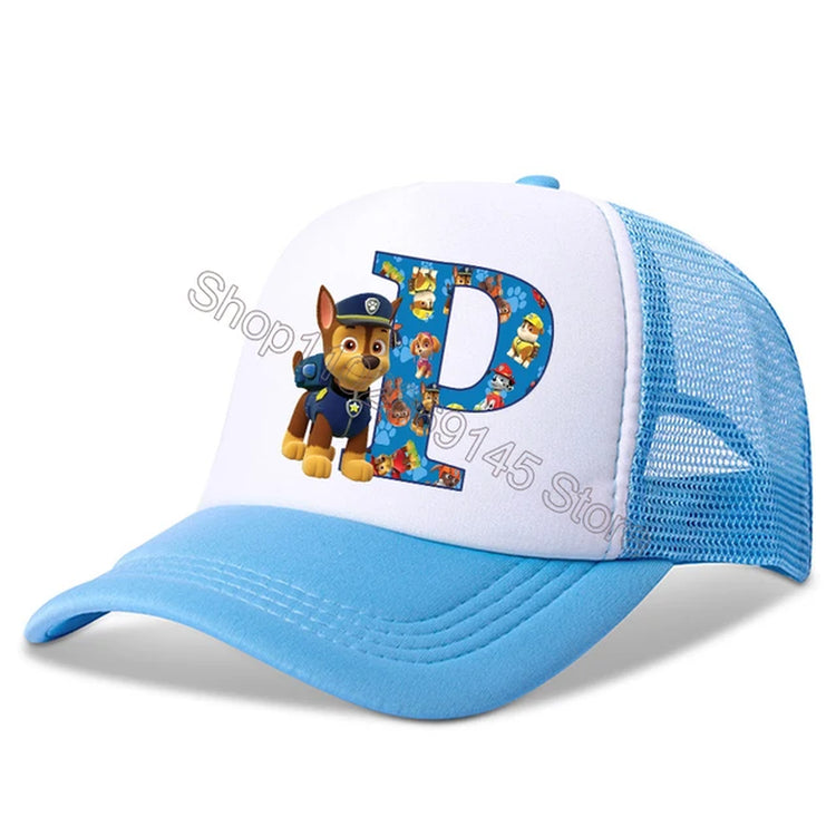 New  Kids Letters Baseball Caps Boys Cartoon Casuals Hat Children Sports Sun Hat Adjustable Peaked Cap Birthday Gifts