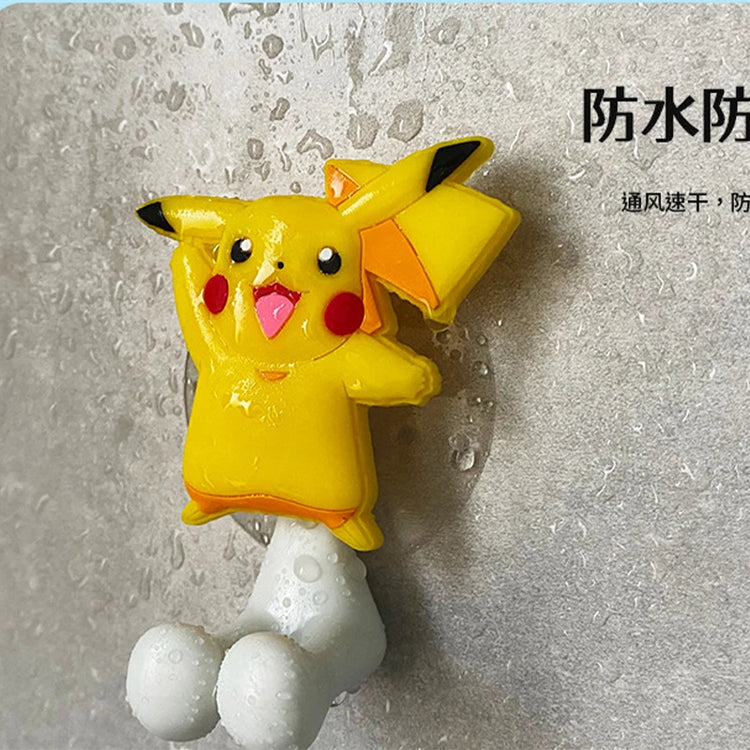 Pokemon Pikachu Children'S Cute Toothbrush Holder Pokemon Anime Figure Cartoon Wall Mounted Shelf for Kitchen Bathroom Kids Toys